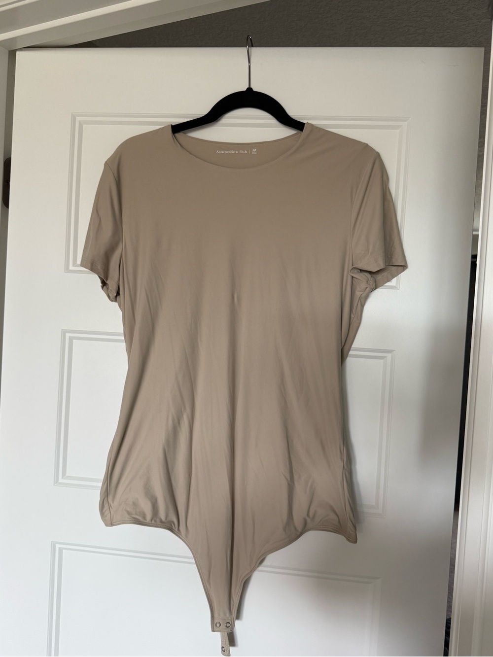 Abercrombie & Fitch Taupe Short-Sleeve Bodysuit